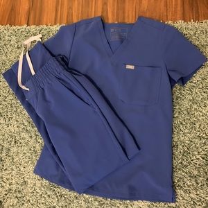 FIGS XS Denim Scrub Set